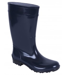 Dunkelblaue lange Gummistiefel Regenstiefel Gartenschuhe fest wasserdicht bequem ILSE LEMIGO