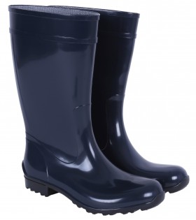 Dunkelblaue lange Gummistiefel Regenstiefel Gartenschuhe fest wasserdicht bequem ILSE LEMIGO