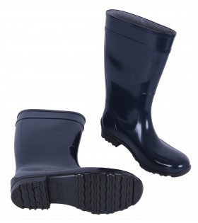 Dunkelblaue lange Gummistiefel Regenstiefel Gartenschuhe fest wasserdicht bequem ILSE LEMIGO