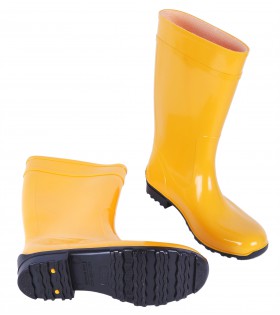 Gelbe lange Gummistiefel Regenstiefel Gartenschuhe Regenschuhe fest wasserdicht bequem ILSE LEMIGO