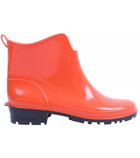 Orangefarbene kurze Gummistiefel Gartenstiefel Regenschuhe LEMIGO