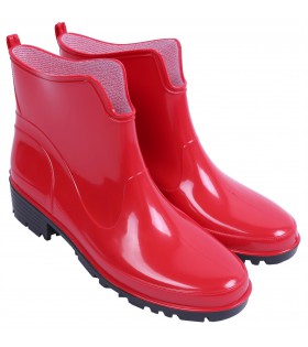 Rote, kurze Gummistiefel Gartenstiefel Regenstiefel LEMIGO