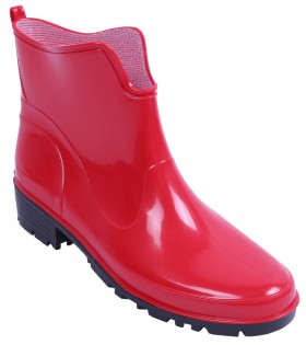 Rote, kurze Gummistiefel Gartenstiefel Regenstiefel LEMIGO