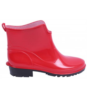 Rote, kurze Gummistiefel Gartenstiefel Regenstiefel LEMIGO