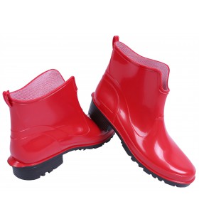 Rote, kurze Gummistiefel Gartenstiefel Regenstiefel LEMIGO