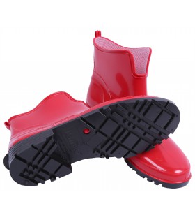 Rote, kurze Gummistiefel Gartenstiefel Regenstiefel LEMIGO