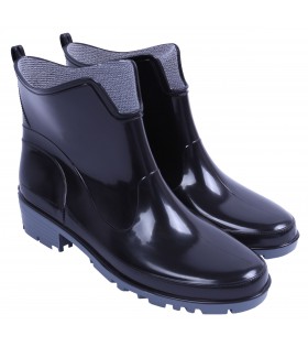 Schwarze, kurze Gummistiefel Regenstiefel Gartenstiefel LEMIGO