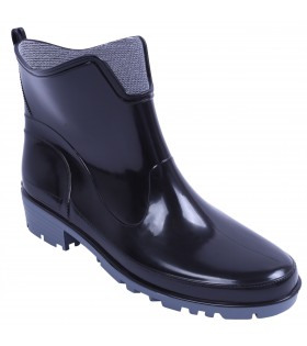 Schwarze, kurze Gummistiefel Regenstiefel Gartenstiefel LEMIGO