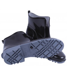 Schwarze, kurze Gummistiefel Regenstiefel Gartenstiefel LEMIGO