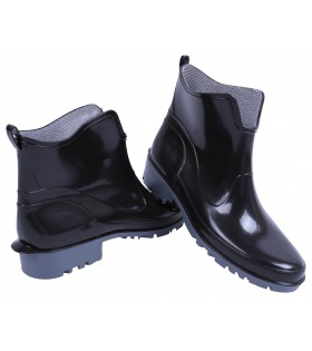 Schwarze, kurze Gummistiefel Regenstiefel Gartenstiefel LEMIGO