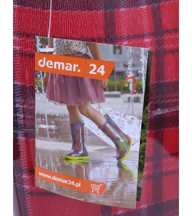 Rote karierte Gummistiefel HAWAI LADY PRINT DEMAR