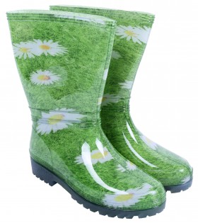 Grüne Gummistiefel, Gänseblümchen RAINNY PRINT DEMAR