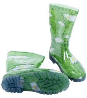 Grüne Gummistiefel, Gänseblümchen RAINNY PRINT DEMAR