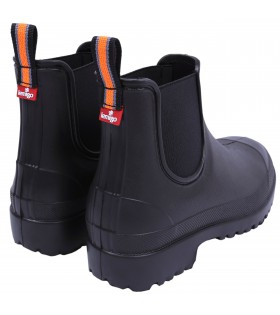 Kurze schwarze Gummistiefel für Herren, Stiefeletten Blockabsatz wasserdicht CHUCK LEMIGO