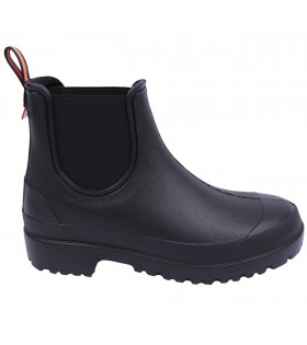 Kurze schwarze Gummistiefel für Herren, Stiefeletten Blockabsatz wasserdicht CHUCK LEMIGO