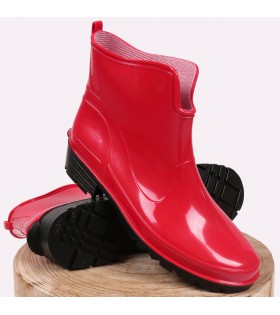 Rote, kurze Gummistiefel Gartenstiefel Regenstiefel LEMIGO