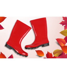 Rote lange Gummistiefel Regenstiefel Gartenschuhe Regenschuhe bequem wasserdicht ILSE LEMIGO