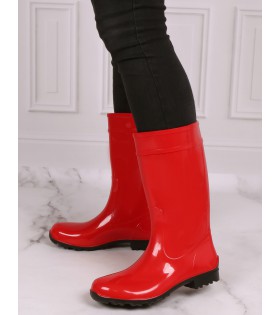 Rote lange Gummistiefel Regenstiefel Gartenschuhe Regenschuhe bequem wasserdicht ILSE LEMIGO