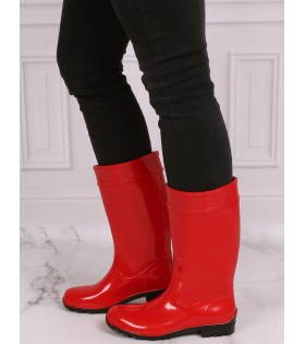 Rote lange Gummistiefel Regenstiefel Gartenschuhe Regenschuhe bequem wasserdicht ILSE LEMIGO