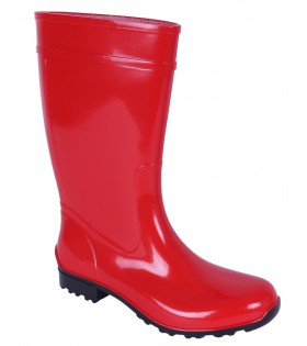 Rote lange Gummistiefel Regenstiefel Gartenschuhe Regenschuhe bequem wasserdicht ILSE LEMIGO