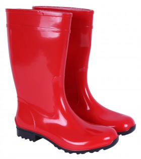 Rote lange Gummistiefel Regenstiefel Gartenschuhe Regenschuhe bequem wasserdicht ILSE LEMIGO