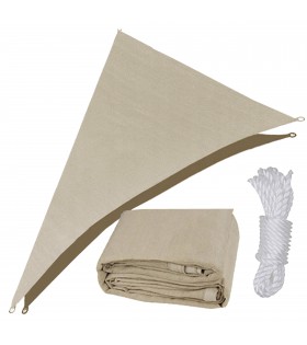 Dreieckiges Sonnensegel, beige 5mx5mx5m