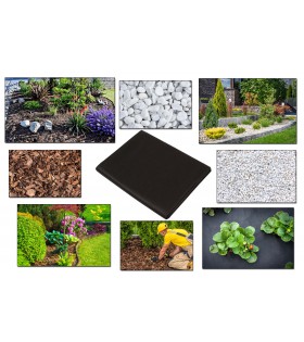 GARTENVLIES UNKRAUTVLIES SCHWARZ 1mx1,6m 50g mit UV-Schutz