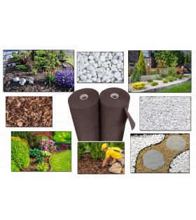 GARTENVLIES UNKRAUTVLIES Braun 50g/m² mit UV-Schutz