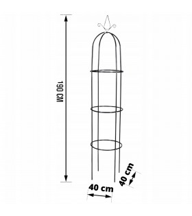 Säulenförmige Gartenpergola, Obelisk + Anker, 40x40x190cm