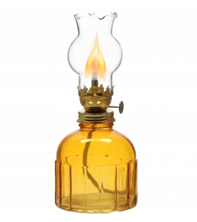 Lampa naftowa, szklana lampka 8x8x19 cm