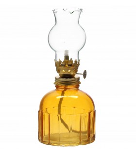Lampa naftowa, szklana lampka 8x8x19 cm