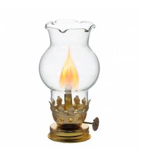 Lampa naftowa, szklana lampka 8x8x19 cm