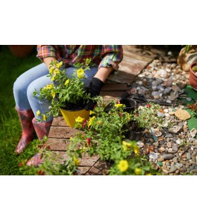 Satz Gartenwerkzeuge aus Kunststoff Rechen, Krallen, Schaufel