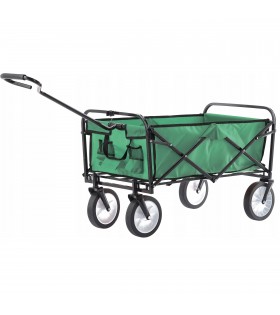 Grüner Gartenwagen, klappbar 119x53x92,5 cm