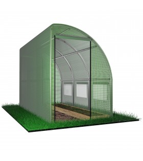 Grüner Garten Folientunnel 3 Segmente, Wandgewächshaus 3x1.5x2m