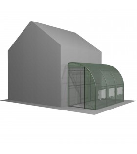 Zielony tunel foliowy ogrodowy 3 segmentowy "połówka" 3x1,5x2m