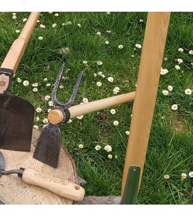 Gartenhacke mit lackiertem Eschenholzstiel, geschmiedete doppelseitige "Schneide" (40cm)