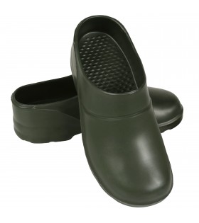 Dunkelgrüne Badelatschen/Clogs Gartenschuhe AGRO CLOAK Lemigo