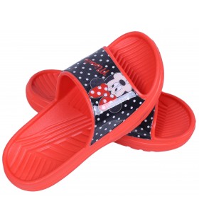 Rot-schwarze leichte Flip-Flops Minnie Mouse Disney