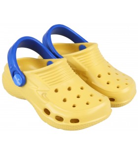 Gelb-blaue Clogs Gartenclogs Badeschuhe Badelatschen Gartenschuhe für Kinder superleicht bequem mit Lüftungsöffnungen LEMIGO