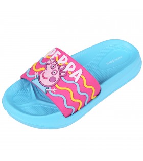 Blau-pinke leichte Badeschuhe/Hausschuhe für Mädchen Peppa Wutz