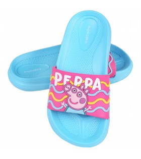 Blau-pinke leichte Badeschuhe/Hausschuhe für Mädchen Peppa Wutz