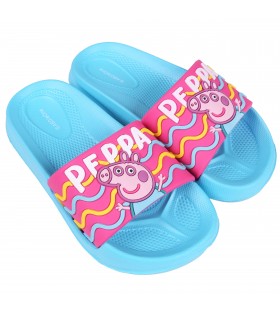 Blau-pinke leichte Badeschuhe/Hausschuhe für Mädchen Peppa Wutz