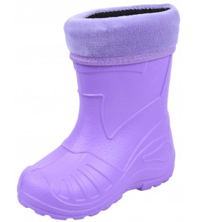 Gefütterte lila Kinder-Gummistiefel KOLMAX