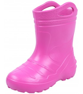 Dunkelpinke Kinder-Gummistiefel, KOLMAX Gießkanne