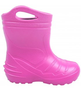 Dunkelpinke Kinder-Gummistiefel, KOLMAX Gießkanne