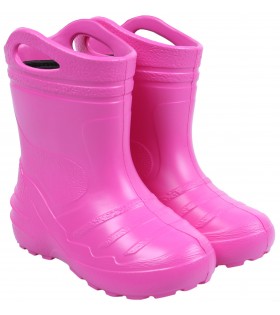 Dunkelpinke Kinder-Gummistiefel, KOLMAX Gießkanne