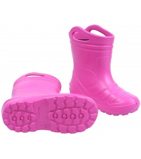 Dunkelpinke Kinder-Gummistiefel, KOLMAX Gießkanne