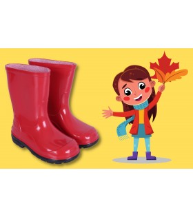 Rote Gummistiefel Regenschuhe Regenstiefel für Kinder wasserfest bequem OLI LEMIGO