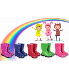 Rote Gummistiefel Regenschuhe Regenstiefel für Kinder wasserfest bequem OLI LEMIGO